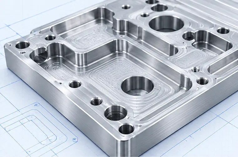 Illustration of CNC machining detail